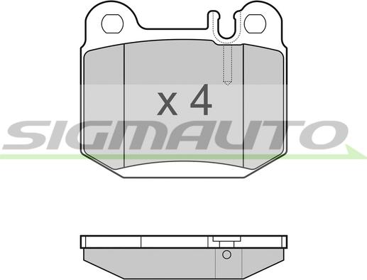 SIGMAUTO SPB177 - Тормозные колодки, дисковые, комплект www.autospares.lv