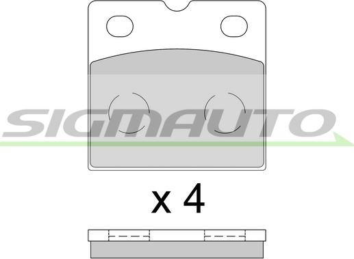 SIGMAUTO SPB851 - Bremžu uzliku kompl., Disku stāvbremze www.autospares.lv