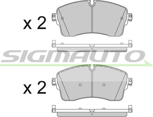 SIGMAUTO SPB825 - Bremžu uzliku kompl., Disku bremzes www.autospares.lv