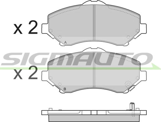 SIGMAUTO SPB396 - Bremžu uzliku kompl., Disku bremzes www.autospares.lv