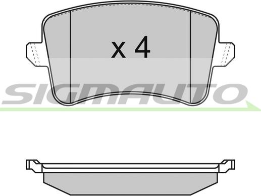 SIGMAUTO SPB349 - Bremžu uzliku kompl., Disku bremzes autospares.lv