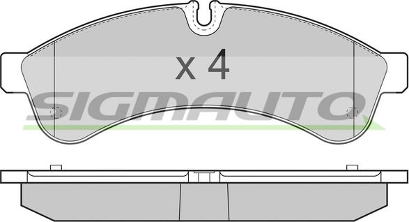 SIGMAUTO SPB365 - Тормозные колодки, дисковые, комплект www.autospares.lv