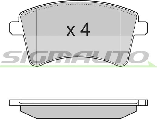 SIGMAUTO SPB367 - Тормозные колодки, дисковые, комплект www.autospares.lv