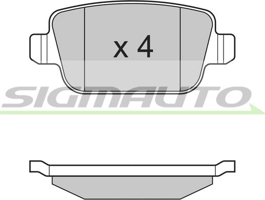 SIGMAUTO SPB300 - Bremžu uzliku kompl., Disku bremzes autospares.lv