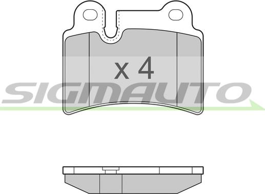 SIGMAUTO SPB302 - Bremžu uzliku kompl., Disku bremzes autospares.lv