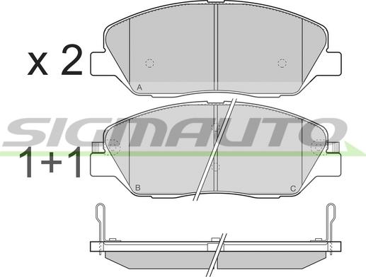 SIGMAUTO SPB313 - Bremžu uzliku kompl., Disku bremzes autospares.lv