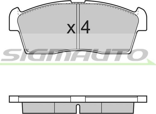 SIGMAUTO SPB380 - Brake Pad Set, disc brake www.autospares.lv