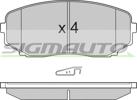 SIGMAUTO SPB332 - Brake Pad Set, disc brake www.autospares.lv