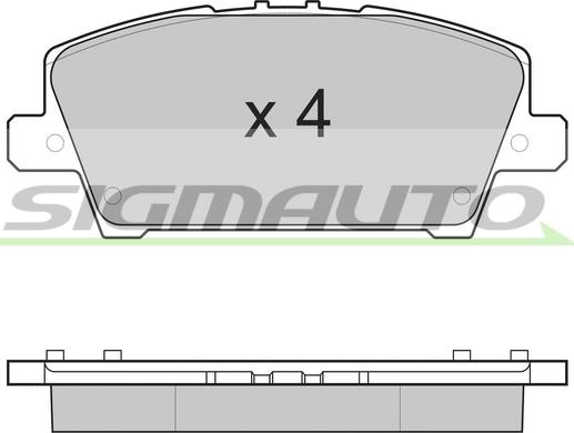 SIGMAUTO SPB245 - Brake Pad Set, disc brake www.autospares.lv