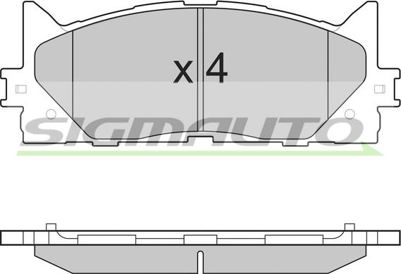 SIGMAUTO SPB253 - Bremžu uzliku kompl., Disku bremzes autospares.lv