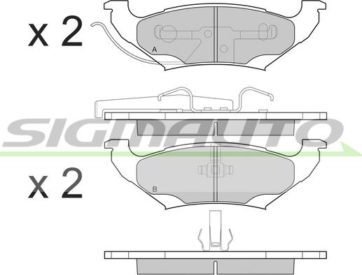 SIGMAUTO SPB223 - Bremžu uzliku kompl., Disku bremzes www.autospares.lv