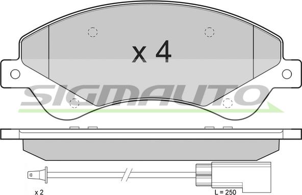 SIGMAUTO SPB273 - Bremžu uzliku kompl., Disku bremzes www.autospares.lv