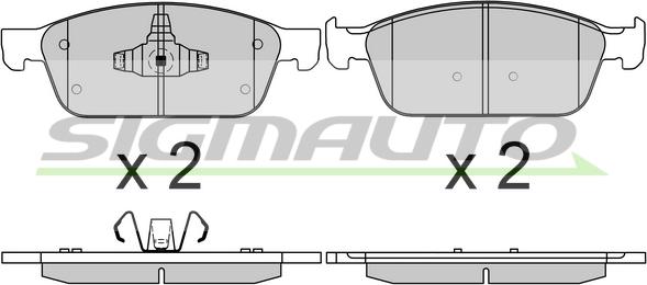 SIGMAUTO SPB751 - Brake Pad Set, disc brake www.autospares.lv