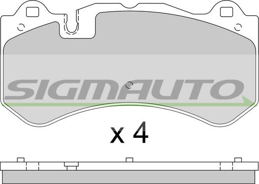 SIGMAUTO SPB784 - Bremžu uzliku kompl., Disku bremzes www.autospares.lv