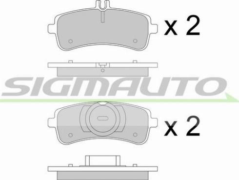 SIGMAUTO SPB774 - Тормозные колодки, дисковые, комплект www.autospares.lv