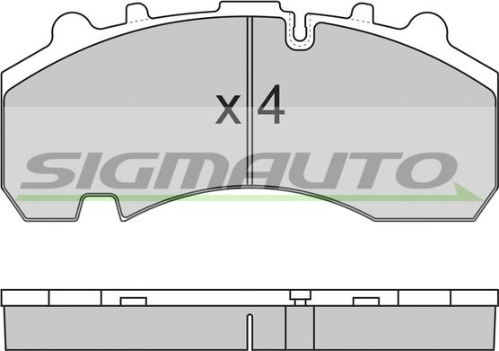 SIGMAUTO SPT314 - Bremžu uzliku kompl., Disku bremzes www.autospares.lv