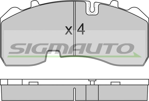 SIGMAUTO SPT315 - Brake Pad Set, disc brake www.autospares.lv