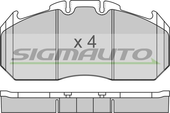 SIGMAUTO SPT310 - Bremžu uzliku kompl., Disku bremzes www.autospares.lv