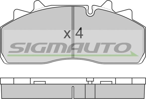 SIGMAUTO SPT318 - Bremžu uzliku kompl., Disku bremzes www.autospares.lv