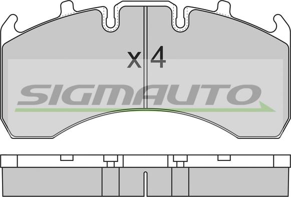 SIGMAUTO SPT323 - Bremžu uzliku kompl., Disku bremzes www.autospares.lv