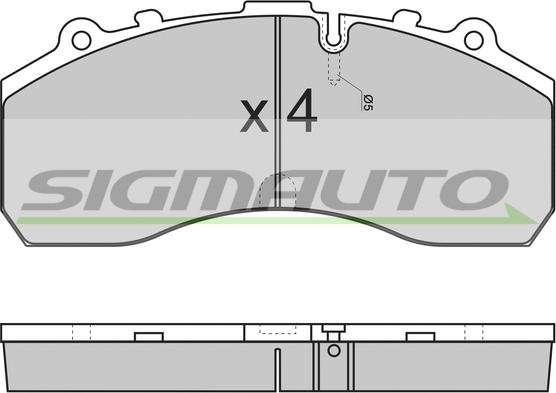 SIGMAUTO SPT278 - Bremžu uzliku kompl., Disku bremzes www.autospares.lv