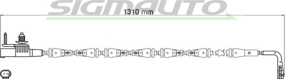 SIGMAUTO WI0985 - Warning Contact, brake pad wear www.autospares.lv