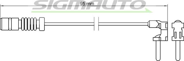 SIGMAUTO WI0501 - Warning Contact, brake pad wear www.autospares.lv