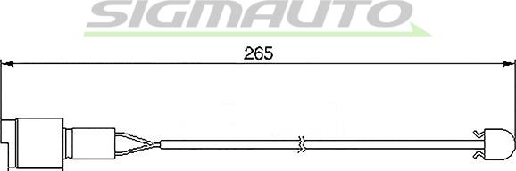 SIGMAUTO WI0502 - Warning Contact, brake pad wear www.autospares.lv