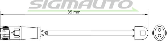 SIGMAUTO WI0653 - Warning Contact, brake pad wear www.autospares.lv