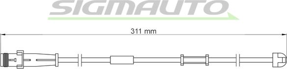 SIGMAUTO WI0619 - Indikators, Bremžu uzliku nodilums autospares.lv