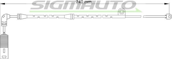 SIGMAUTO WI0610 - Indikators, Bremžu uzliku nodilums www.autospares.lv