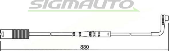 SIGMAUTO WI0617 - Indikators, Bremžu uzliku nodilums autospares.lv