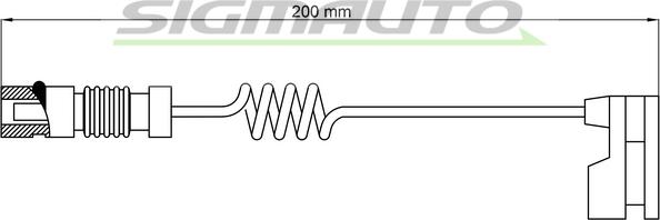 SIGMAUTO WI0620 - Warning Contact, brake pad wear www.autospares.lv