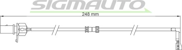 SIGMAUTO WI0796 - Сигнализатор, износ тормозных колодок www.autospares.lv