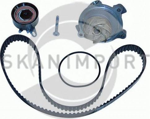 SKANIMPORT ZRS 0593W - Ūdenssūknis + Zobsiksnas komplekts autospares.lv