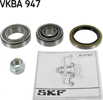 SKF VKBA 947 - Wheel hub, bearing Kit www.autospares.lv