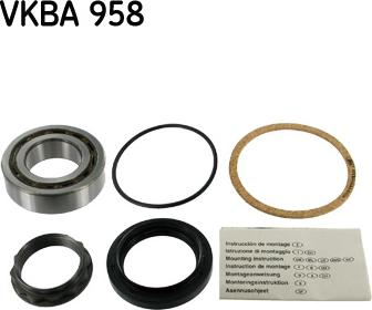 SKF VKBA 958 - Riteņa rumbas gultņa komplekts www.autospares.lv