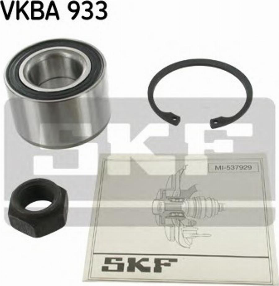 SKF VKBA 933 - Riteņa rumbas gultņa komplekts www.autospares.lv