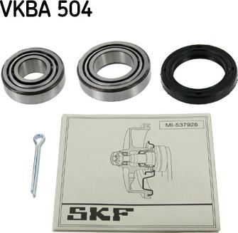 SKF VKBA 504 - Wheel hub, bearing Kit www.autospares.lv