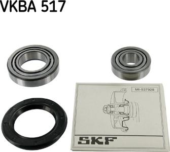 SKF VKBA 517 - Wheel hub, bearing Kit www.autospares.lv