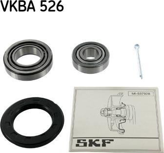 SKF VKBA 526 - Подшипник ступицы колеса, комплект www.autospares.lv