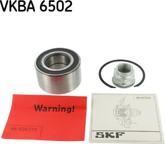 SKF VKBA 6502 - Подшипник ступицы колеса, комплект www.autospares.lv