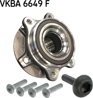 SKF VKBA 6649 F - Wheel hub, bearing Kit www.autospares.lv