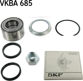 SKF VKBA 685 - Подшипник ступицы колеса, комплект www.autospares.lv