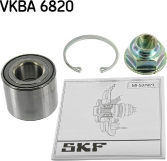 SKF VKBA 6820 - Riteņa rumbas gultņa komplekts www.autospares.lv