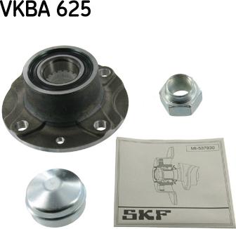 SKF VKBA 625 - Wheel hub, bearing Kit www.autospares.lv