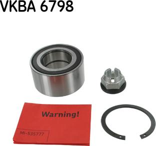 SKF VKBA 6798 - Riteņa rumbas gultņa komplekts www.autospares.lv