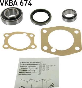 SKF VKBA 674 - Wheel hub, bearing Kit www.autospares.lv