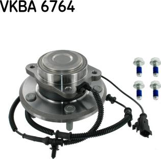 SKF VKBA 6764 - Подшипник ступицы колеса, комплект www.autospares.lv