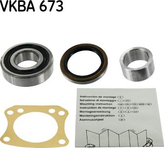 SKF VKBA 673 - Wheel hub, bearing Kit www.autospares.lv